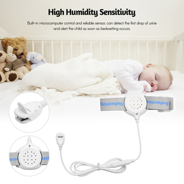 Alarm moczenia nocnego Pee Alarm czujniki Enuresis dla dzieci z dźwiękiem, wibracjami i wskaźnikiem LED - Wianko - 4