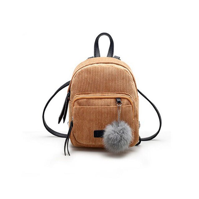 Moda - Mały plecak szkolny dla kobiet, nastolatek i młodych dziewczyn, torba na ramię, podróżna Mochila plecak z sztruksu - Wianko - 2