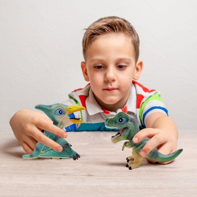 Mini dinozaury - imitacja zabawki dinozaur w kolorze, ściskaj i wzywaj, słodkie zwierzątka, chłopięcy prezent - Wianko - 11