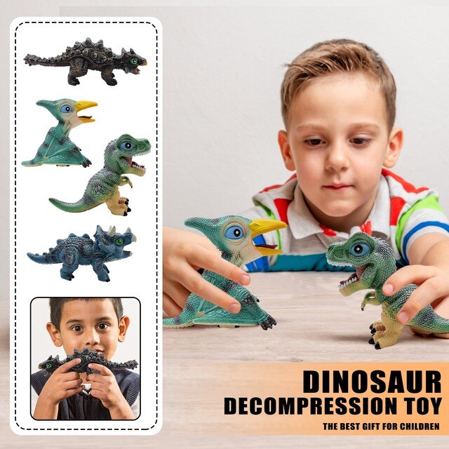 Mini dinozaury - imitacja zabawki dinozaur w kolorze, ściskaj i wzywaj, słodkie zwierzątka, chłopięcy prezent - Wianko - 1