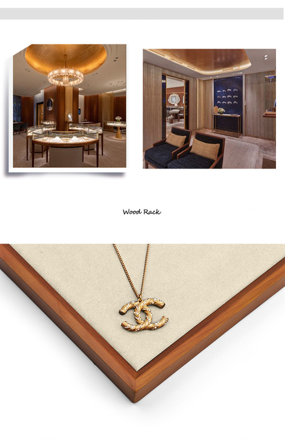 Organizer biżuterii drewniany, stojak na pierścionki, warstwowy stojak na talerze, naszyjnik, bransoletki, z szufladą - drewniany stojak wystawienniczy - Wianko - 5
