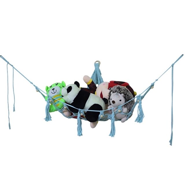 Wiszący kosz na zabawki dla dzieci Macrame L5YF - praktyczne i stylowe rozwiązanie do organizacji przestrzeni na wózku - Wianko - 3