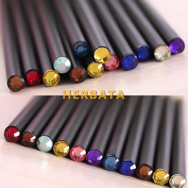 Ołówek HB czarny z kolorowym diamentem dla dzieci - 2 sztuki - Wianko - 4
