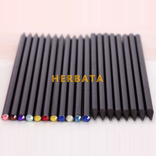 Ołówek HB czarny z kolorowym diamentem dla dzieci - 2 sztuki - Wianko - 7