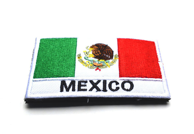 1 sztuka 3D haft flagi Meksyku - łatka łącząca opaska tkaniny z flagą kraju i zamówionymi naszywkami wojskowymi - Wianko - 4
