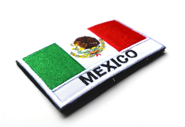 1 sztuka 3D haft flagi Meksyku - łatka łącząca opaska tkaniny z flagą kraju i zamówionymi naszywkami wojskowymi - Wianko - 5