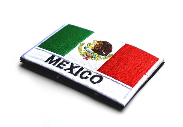 1 sztuka 3D haft flagi Meksyku - łatka łącząca opaska tkaniny z flagą kraju i zamówionymi naszywkami wojskowymi - Wianko - 6