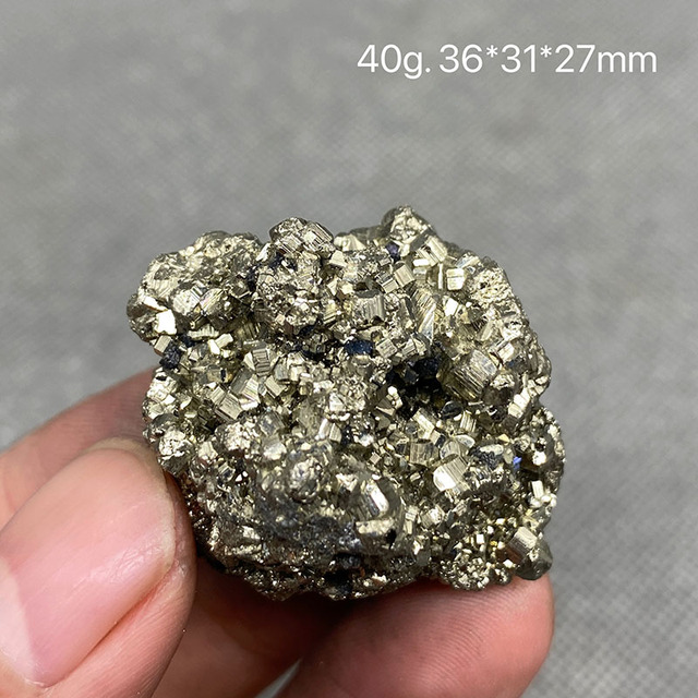 Wisiorek z naturalnym, rzadkim pirytem sześcinnym - błyszczący minerał kamienia i kryształu terapeutycznego - Wianko - 6