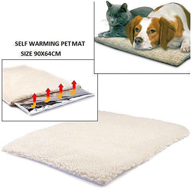 Podgrzewana poduszka elektryczna dla średnich i dużych psów i kotów - bezpośrednio odzwierciedla ciepło zwierzęcia, z zamek błyskawiczny, zmywalna - Wianko - 1