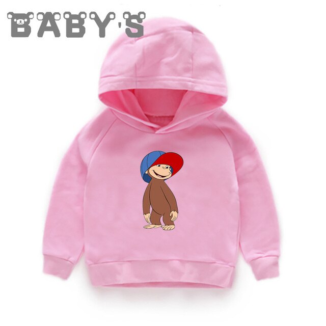 Bluza dziecięca z kapturem George Monkey Cute Cartoon - Wianko - 33