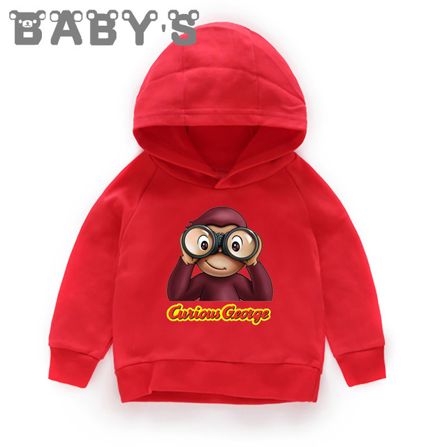 Bluza dziecięca z kapturem George Monkey Cute Cartoon - Wianko - 15