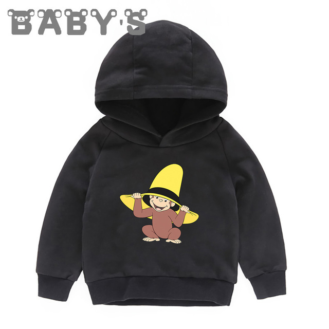 Bluza dziecięca z kapturem George Monkey Cute Cartoon - Wianko - 24