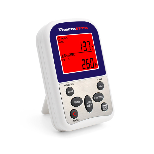 ThermoPro TP-12 – Bezprzewodowy cyfrowy termometr do mięsa i grillowania z podwójną sondą - Wianko - 2