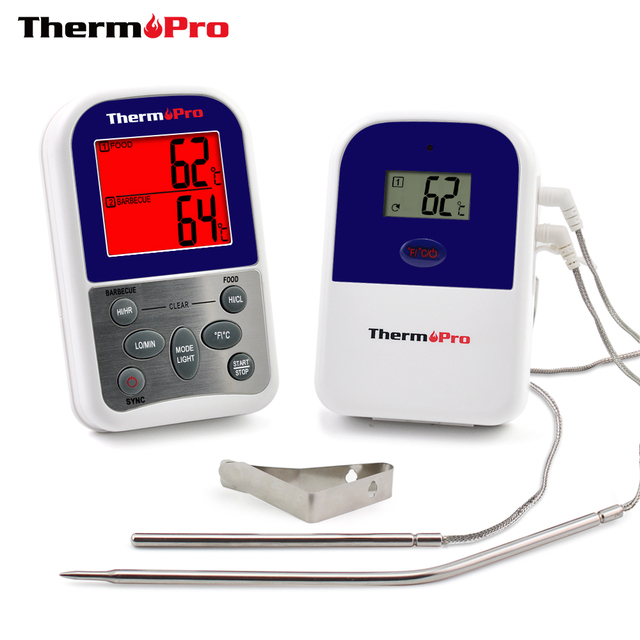 ThermoPro TP-12 – Bezprzewodowy cyfrowy termometr do mięsa i grillowania z podwójną sondą - Wianko - 1