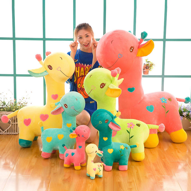 Miękka pluszowa żyrafa - idealna zabawka dla dzieci, prezent urodzinowy czy na Boże Narodzenie - Wianko - 1
