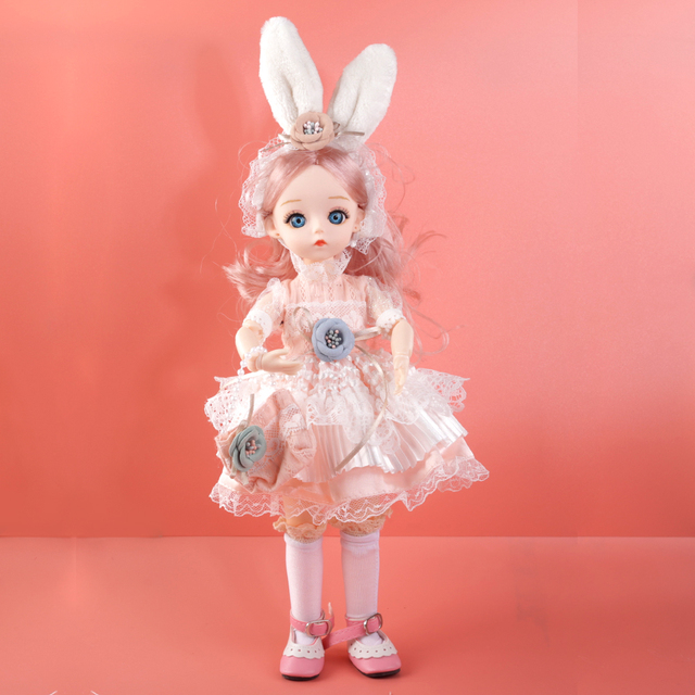 30cm niebieskie oczy BJD lalki 15 ruchome przegubowe słodkie garnitur lalki Bjd księżniczka sukienka zabawki kaczka mysz tkaniny BJD zabawki prezent dla dziewczyn - Wianko - 8