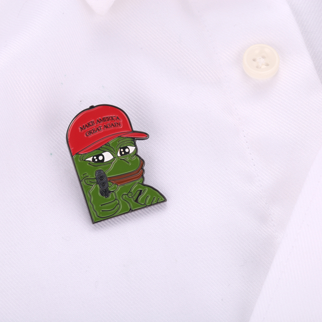 Przypinka Prezydent Donald Trump Pepe żaba Kek - Wianko - 3