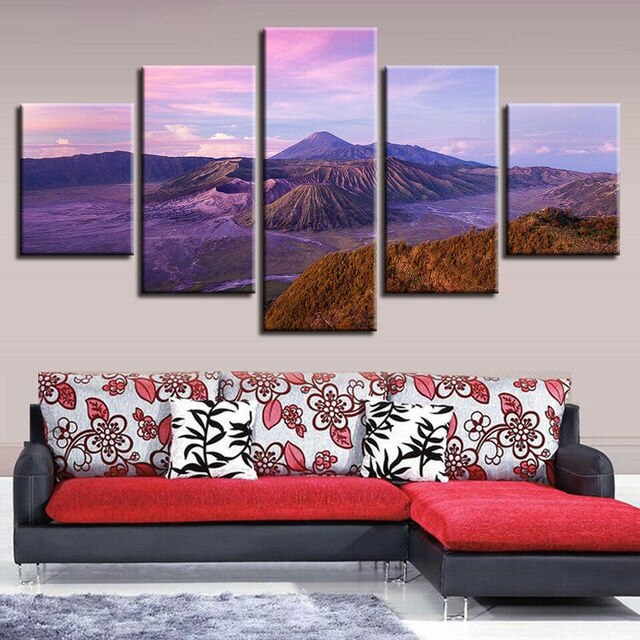 Obraz drukowany na płótnie 5 paneli - Górski klif kanion rzeka widok krajobraz natura - Wianko - 1