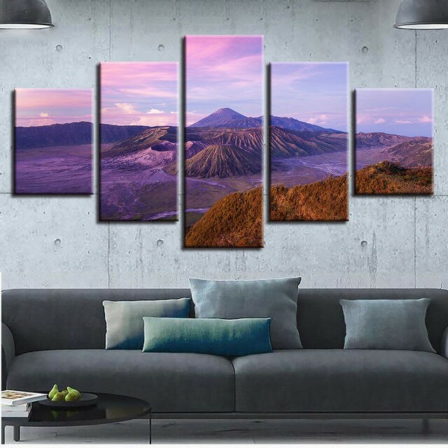Obraz drukowany na płótnie 5 paneli - Górski klif kanion rzeka widok krajobraz natura - Wianko - 2
