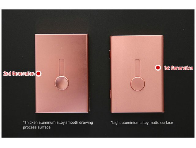 Etui na wizytówki aluminiowy metalowy hand push - przenośny organizer box dla mężczyzn i kobiet - Wianko - 2