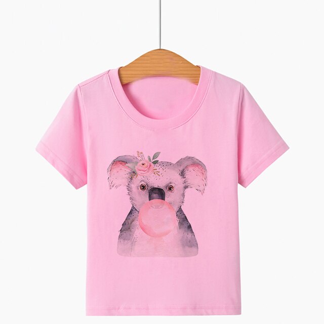 Nowa letnia koszulka dla dzieci z nadrukiem zwierzęcego panda i krótkim rękawem - modny T-shirt dla chłopców i dziewcząt - Wianko - 12