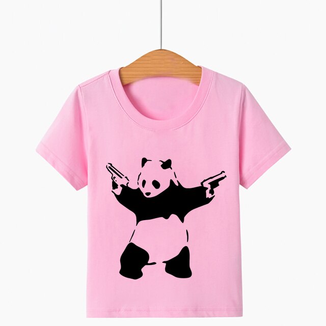 Nowa letnia koszulka dla dzieci z nadrukiem zwierzęcego panda i krótkim rękawem - modny T-shirt dla chłopców i dziewcząt - Wianko - 9