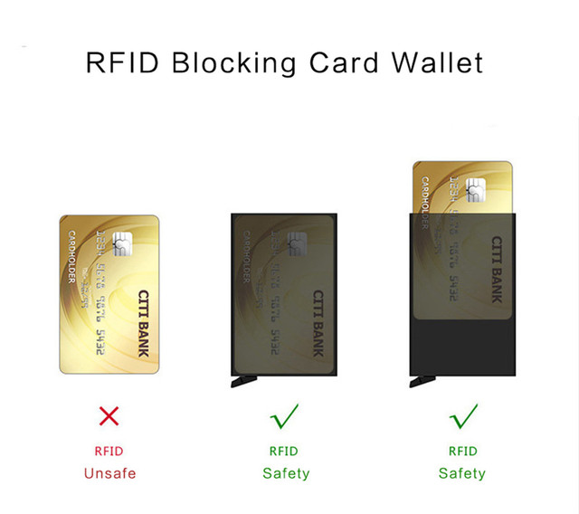 Etui na karty kredytowe BISI GORO RFID blokowanie skrzynka aluminiowa skórzany wizytownik - Wianko - 23