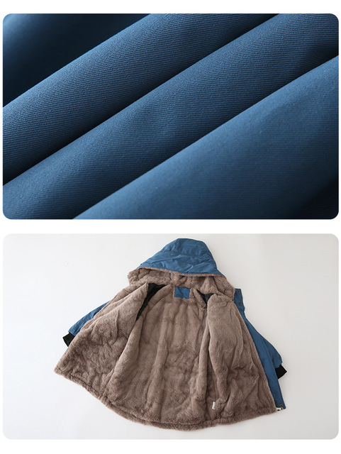 Dziewczęco-chłopięca kurtka z zagęszczonego pluszu, zimowa bawełna, rozmiar dziecięcy 2021 - Wianko - 20