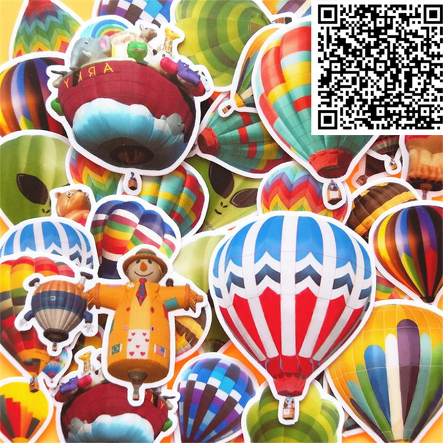 40 sztuk kolorowych naklejek balony z motywem kreskówkowym do scrapbookingu i dekoracji papierniczych - Wianko - 9