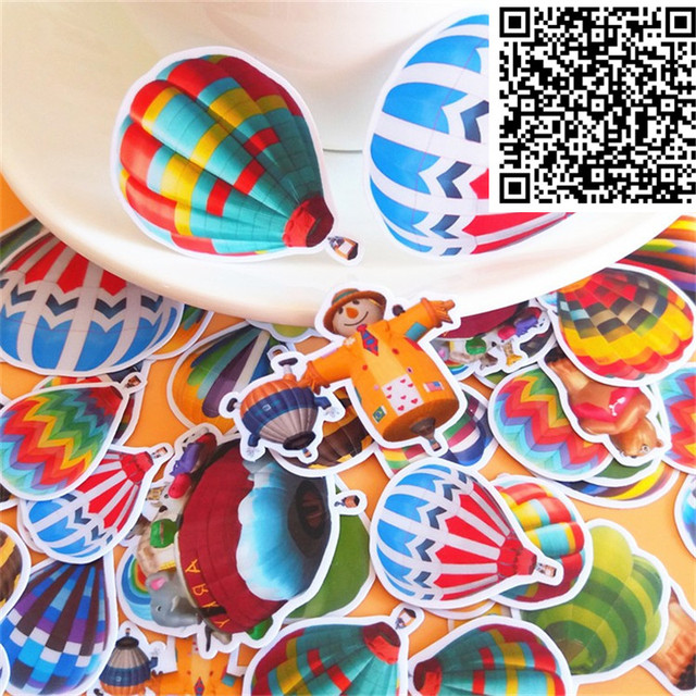 40 sztuk kolorowych naklejek balony z motywem kreskówkowym do scrapbookingu i dekoracji papierniczych - Wianko - 10