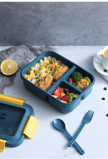 Pojemnik bento żywnościowy z naczyniami - styl japoński, idealny na lunch do szkoły - Wianko - 14