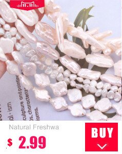 Naturalne białe słodkowodne koraliki guzikowe 3A klasy z półwierceniem na kolczyki DIY biżuterię - Wianko - 8