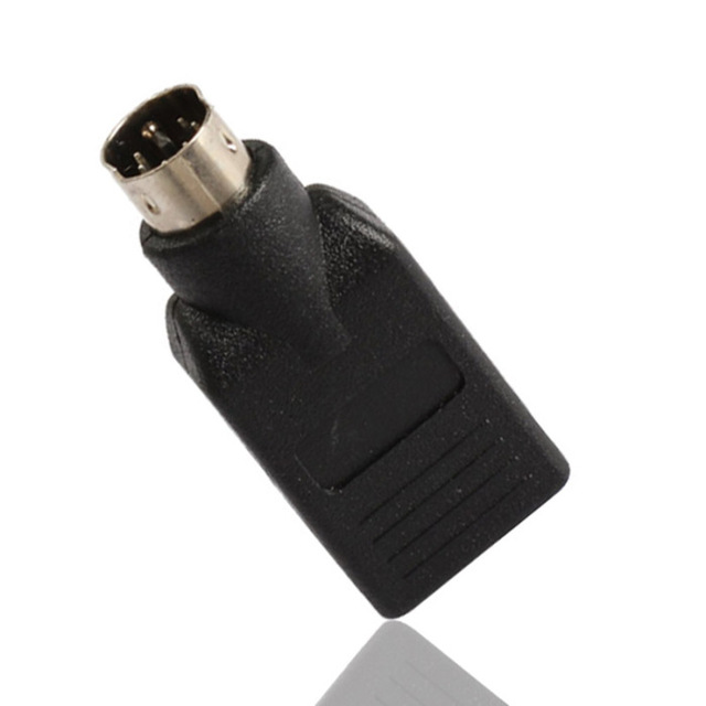 Adapter konwerter USB na PS2 PS/2 do myszki i klawiatury PC, kolor czarny - Wianko - 1