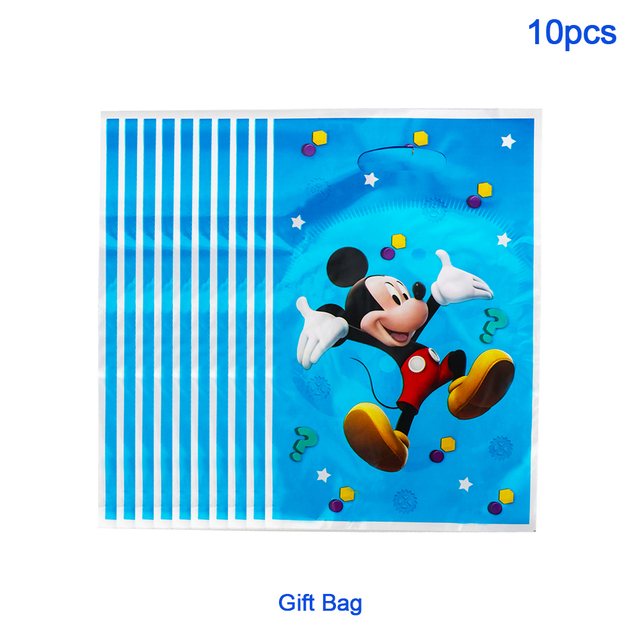 Mickey Mouse zestaw jednorazowych naczyń na imprezę: talerze, kubki, słomki, serwetki, obrusy, flagi Baby Shower - 20/40/100 sztuk - Wianko - 5