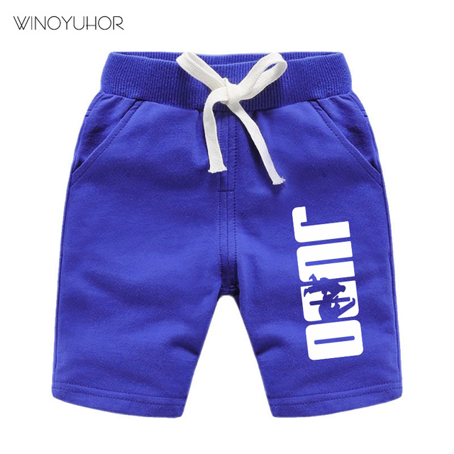 Dziecięce bawełniane szorty Judo - nadruk liter, letnie, dla chłopców i dziewcząt - Wianko - 14