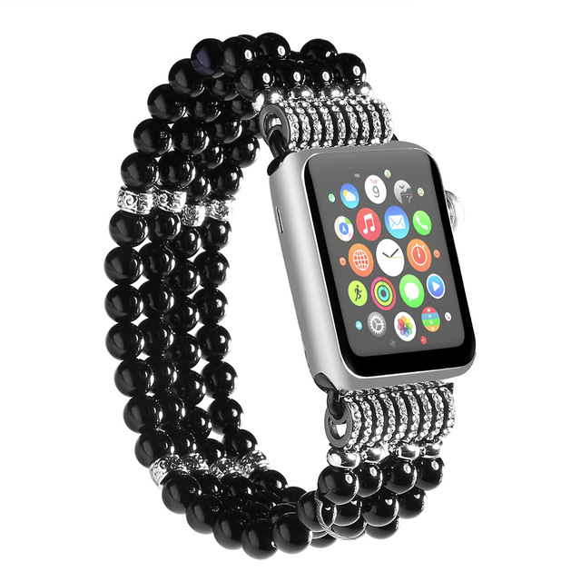 Pasek do Apple Watch 42mm/44mm/40mm/38mm - kolorowy, perłowy, wykonany ręcznie - Iwatch SE/6/5/4/3/2/1 - Wianko - 21