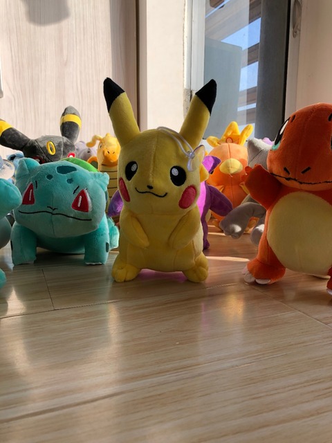 Pluszowe lalki Anime Pokemon - Pikachu, Charmander, Squirtle, Bulbasaur, Jigglypuffs, Eevee, Snorlax - prezent dla dzieci - Wianko - 5