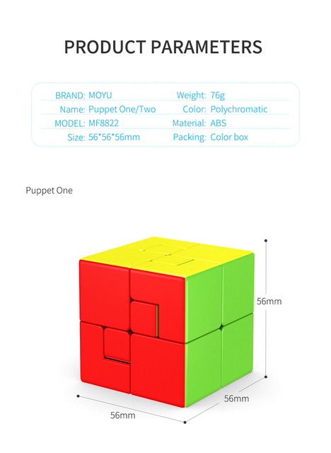 MoYu Meilong Puppet one | Bandażowane Magiczne Kostki Rubika 2x2x2 i 3x3x3 - Wianko - 9