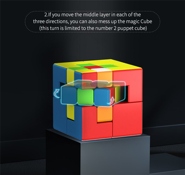 MoYu Meilong Puppet one | Bandażowane Magiczne Kostki Rubika 2x2x2 i 3x3x3 - Wianko - 4