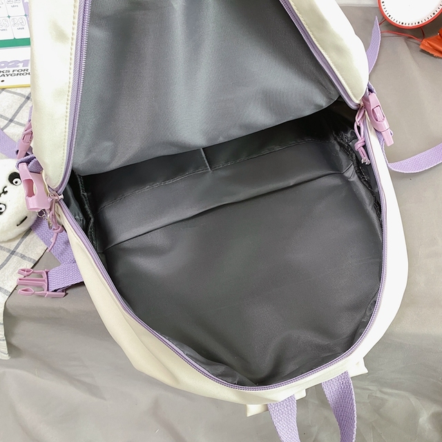 Plecak 2021 Fashion Girls Bookbag na laptopa - Kawaii, wodoodporny, czarny - Wianko - 9