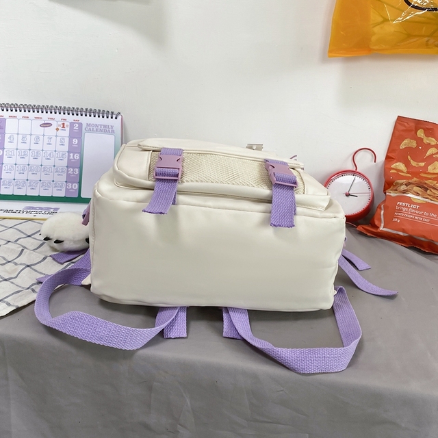 Plecak 2021 Fashion Girls Bookbag na laptopa - Kawaii, wodoodporny, czarny - Wianko - 6