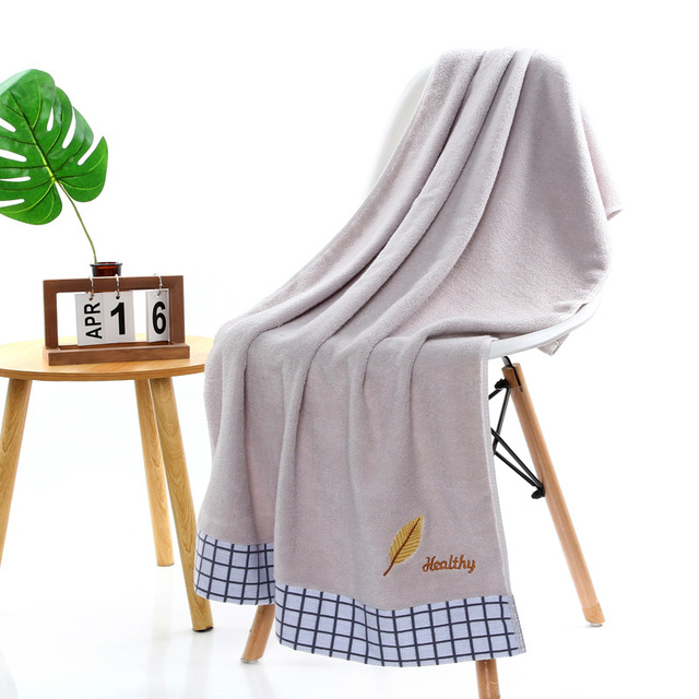 Kąpielowe duże miękkie ręczniki bawełniane - zestaw 2 sztuki - Wianko - 4