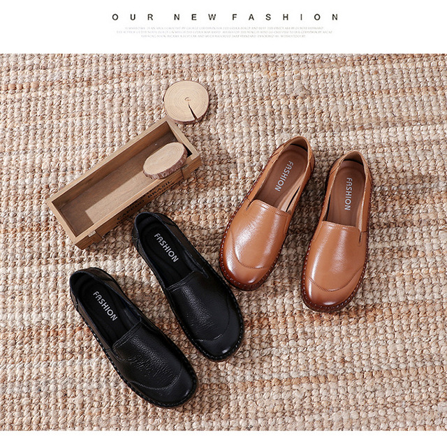 Damskie płaskie mokasyny ze skóry naturalnej AARDIMI - wsuwane buty z wycięciami i kwiatowymi detalami - sportowy design - Wianko - 27