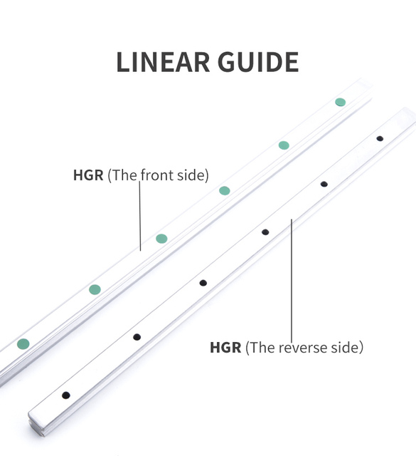 Xy tabela 2 pc HGH15 HGR15 prowadnica liniowa 15mm + 4 pc łożysko ślizgowe blok HGH15CA dla CNC diy - Wianko - 5