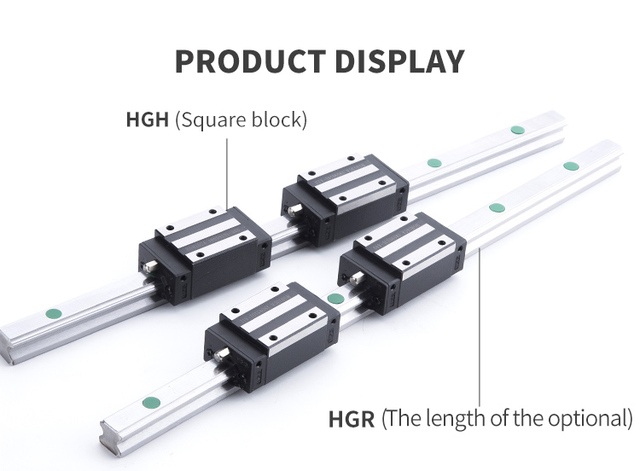 Xy tabela 2 pc HGH15 HGR15 prowadnica liniowa 15mm + 4 pc łożysko ślizgowe blok HGH15CA dla CNC diy - Wianko - 3