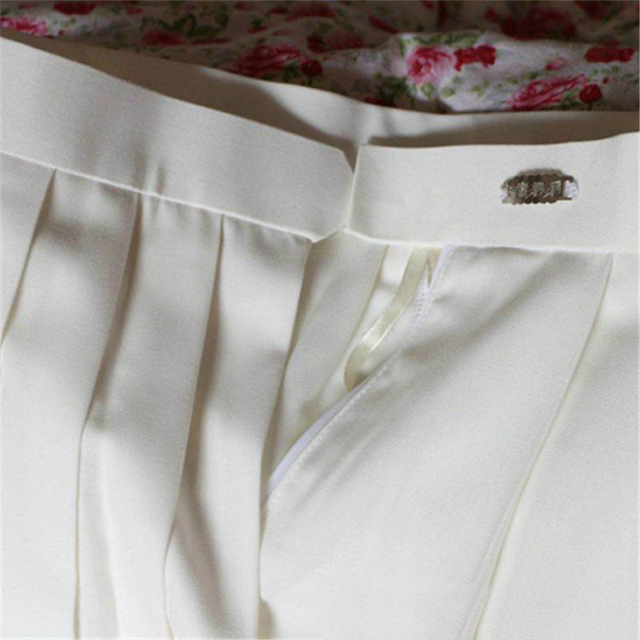Miedziana, szyta ręcznie spódnica spodnie z regulacją talii i guzikową marynarką - zestaw 100 sztuk - Wianko - 7