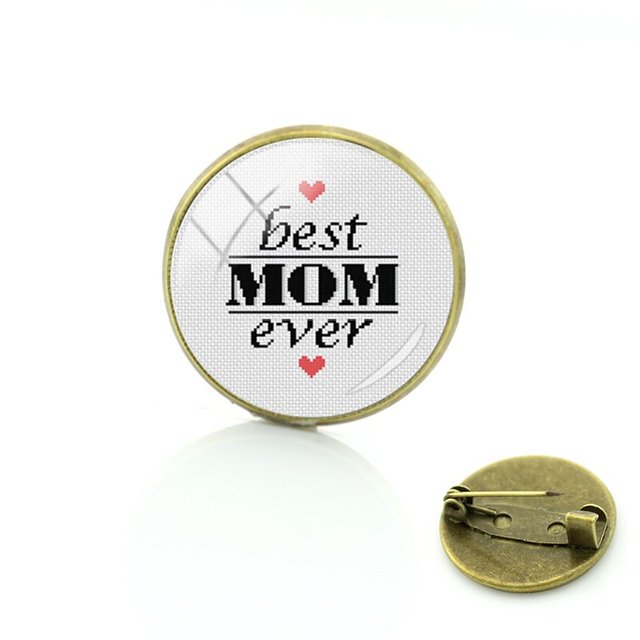 Broszka dla Najlepszej Mamy na Świecie JWEIJIAO - prezent na Dzień Matki - Wianko - 1