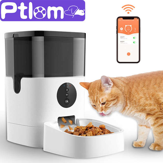 Automatyczny podajnik żywności dla psa i kota 4L z WiFi i przyciskiem, wersja czasowa, inteligentny pilot, dozownik dla zwierząt domowych - Wianko - 6