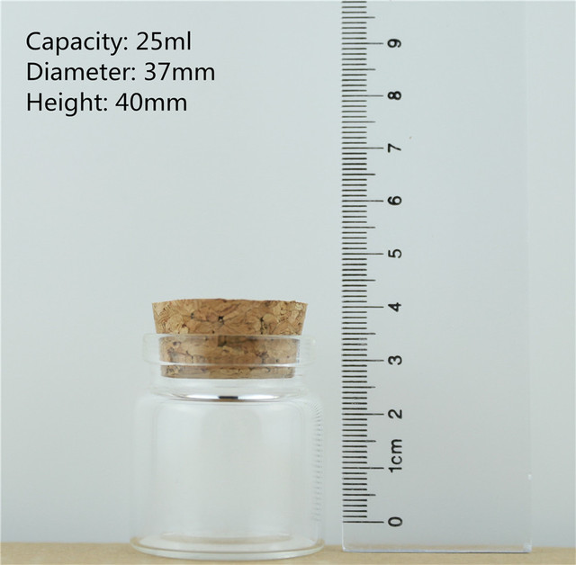 50 sztuk małych słoików Spice Storage z korkami, 37*40mm, 25ml - Wianko - 7