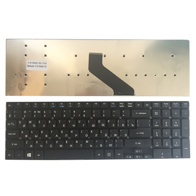 Klawiatura do Acer Extensa 2508 2509 2510 2510G Z5WBH EX2508 X2508 EX2509 EX2510 2508G 2509G 2510G-365E, zamienne klawiatury, rosyjska RU - Wianko - 1